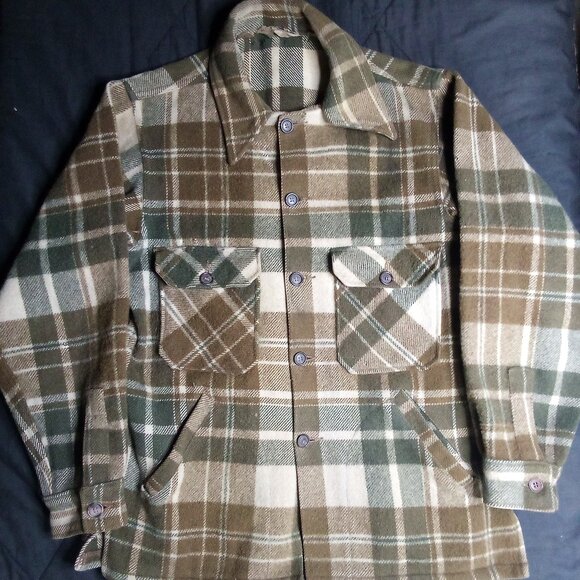Vintage Woolrich Wool Plaid Chore Shirt Shacket Jacket - Picture 2 of 10